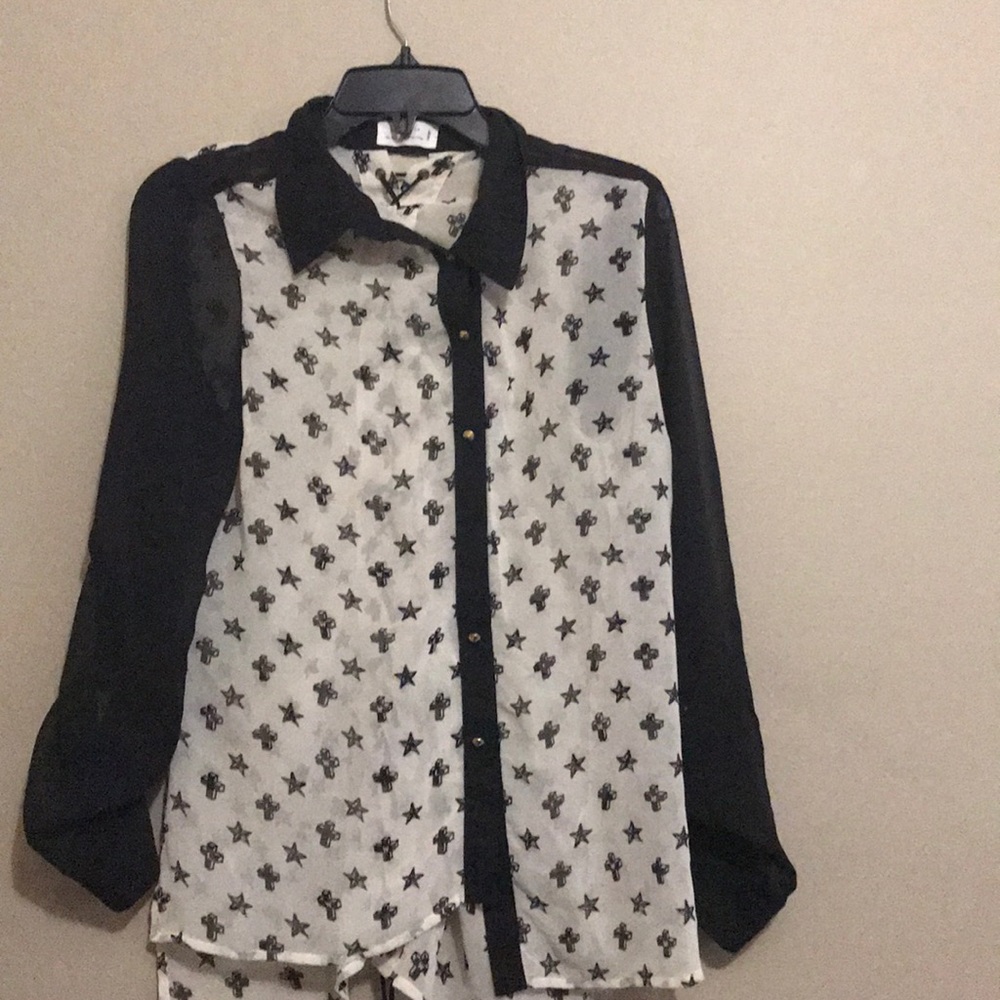 See through cross top